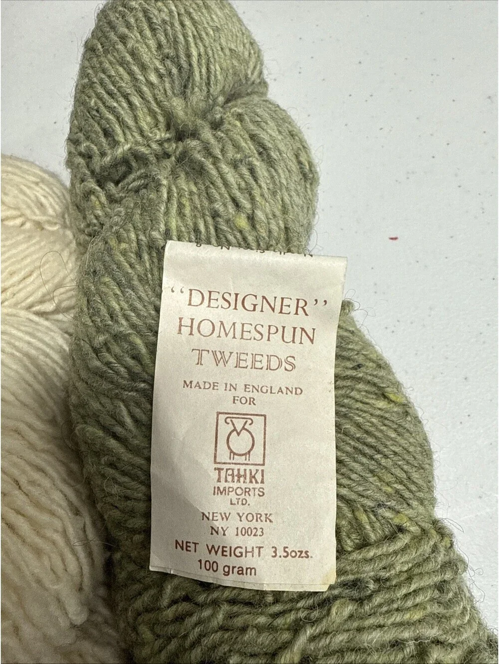 Tahki Imports Designer Homespun Tweed Yarn Pure Wool Mixed Color 2 Skein